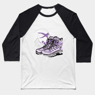 Moonlit Hiking Boot Adventure Illustration No. 816 Baseball T-Shirt